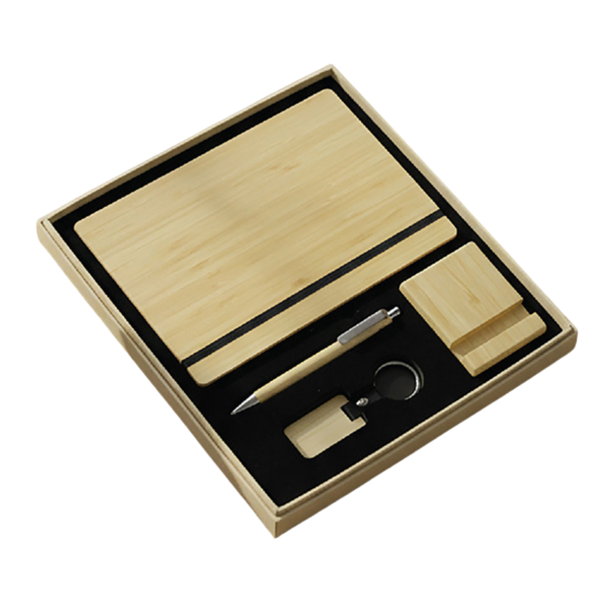 Bamboo Case Eco-Friendly Notebook Set