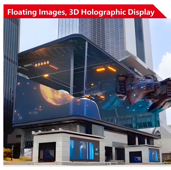 Led holographic transparent screen