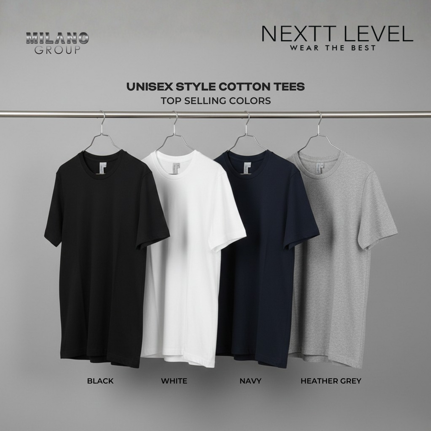 Nextt Level Round Neck T-Shirts Premium Mercerised Cotton Bio-Washed and Timeless Style with Luxury Comfort